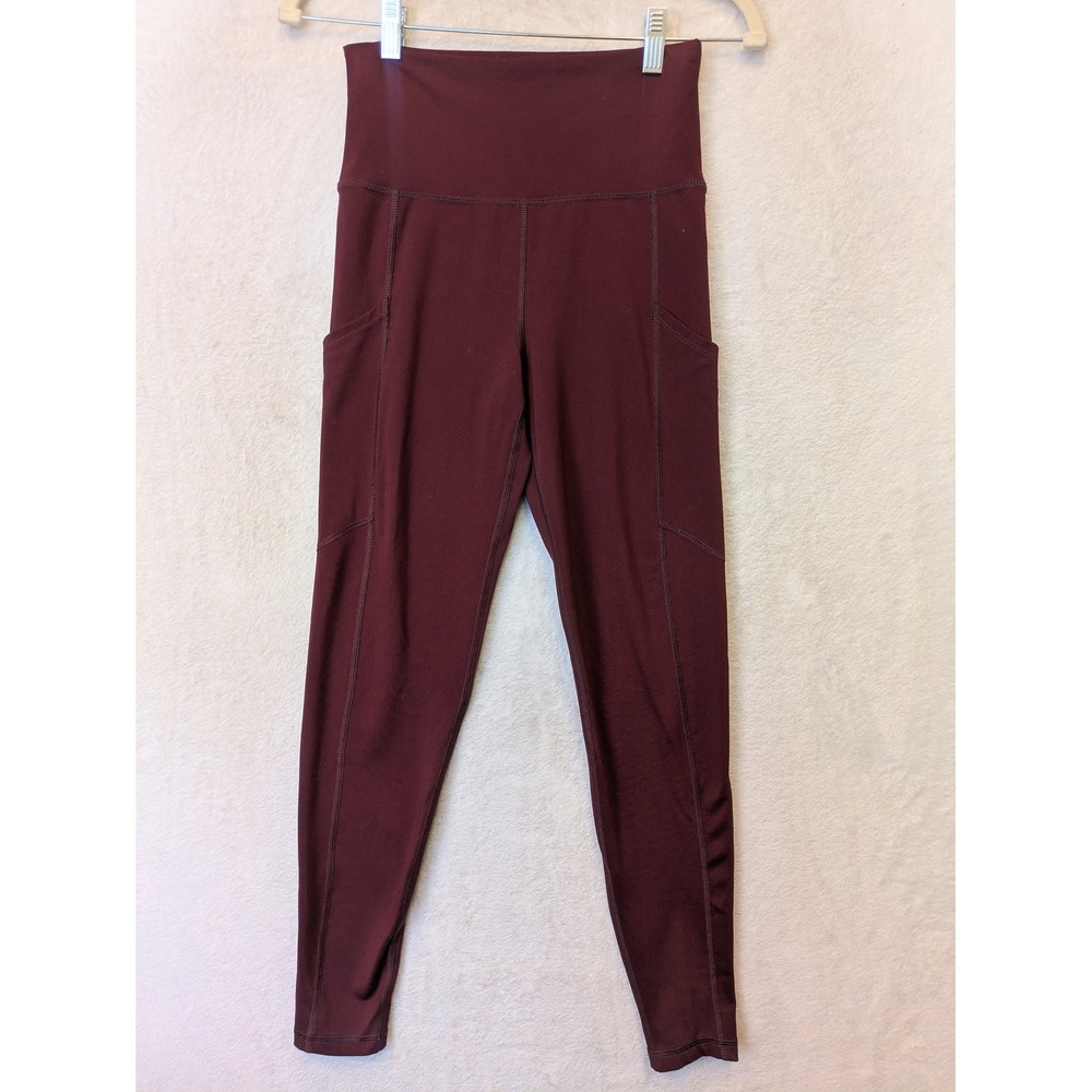 American Eagle The Everything Pocket Legging Women's S Burgundy High Waisted